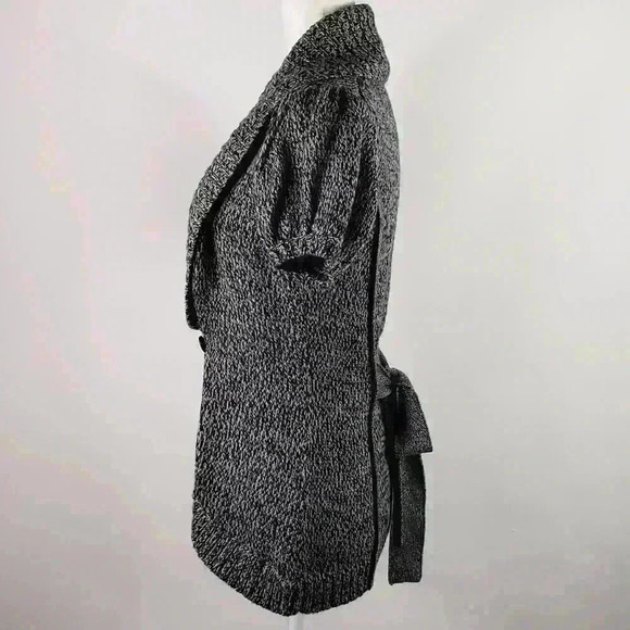 BCBGMaxAzria Sweater Cardigan Gray Short Sleeve - Picture 5 of 16